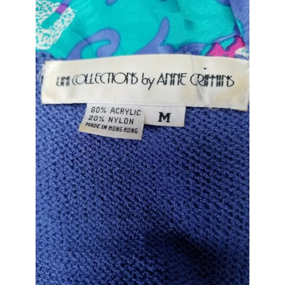 Vintage Anne Crimmins for UMI Collections Sweater Blue Skirt Set Sz Medium / 10 - Picture 5 of 12